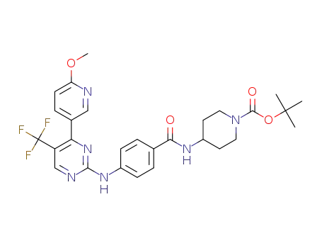 tert-butyl 4-(4-{[4-(6-methoxypyridin-3-yl)-5-(trifluoromethyl)pyrimidin-2-yl]amino}benzamido)piperidine-1-carboxylate