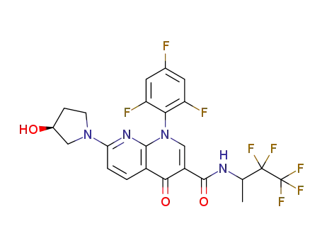 7-[(3S)-3-hydroxypyrrolidin-1-yl]-4-oxo-N-[3,3,4,4,4-pentafluorobutan-2-yl]-1-(2,4,6-trifluorophenyl)-1,4-dihydro-1,8-naphthyridine-3-carboxamide