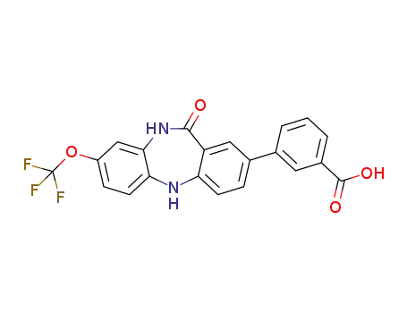 3-(11-oxo-8-(trifluoromethoxy)-10,11-dihydro-5H-dibenzo[b,e][1,4]diazepin-2-yl)benzoic acid