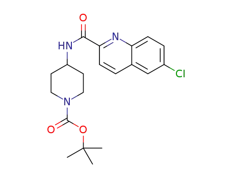 tert-butyl 4-[(6-chloroquinoline-2-carbonyl)amino]piperidine-1-carboxylate