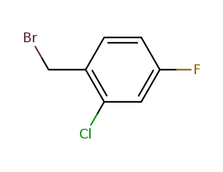 Molecular Structure of 45767-66-6 (2-Chloro-4-fluorobenzyl bromide)