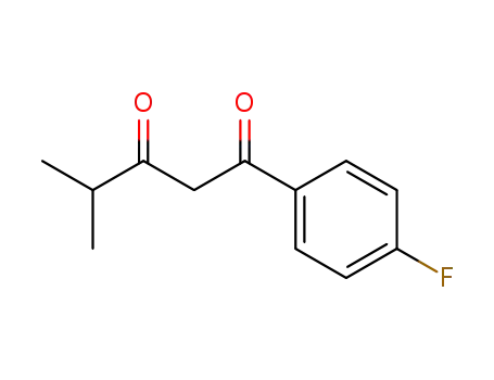 Molecular Structure of 114433-94-2 (1-(4-Fluorophenyl)-4-methylpentane-1,3-dione)