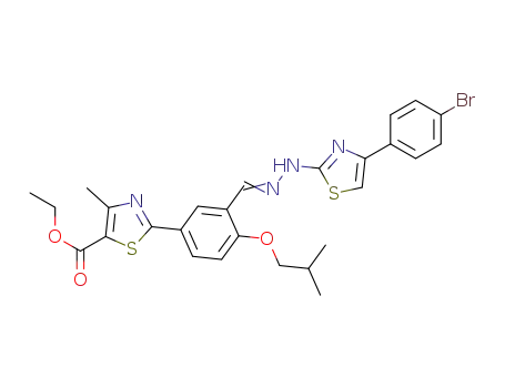 ethyl 2-(3-((2-(4-(4-bromophenyl)thiazol-2-yl)hydrazono)methyl)-4-isobutoxyphenyl)-4-methylthiazole-5-carboxylate