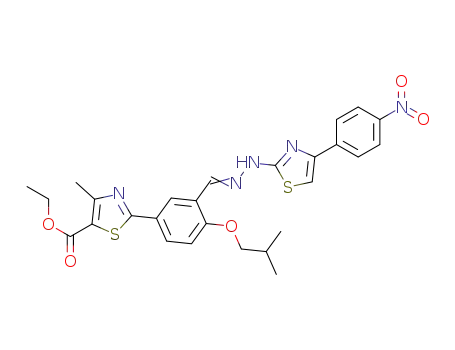 ethyl 2-(4-isobutoxy-3-((2-(4-(4-nitrophenyl)thiazol-2-yl)hydrazono)methyl)phenyl)-4-methylthiazole-5-carboxylate