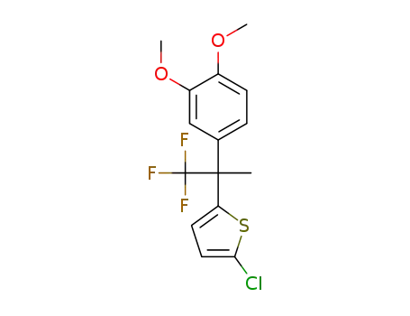2-chloro-5-(2-(3,4-dimethoxyphenyl)-1,1,1-trifluoropropan-2-yl)thiophene