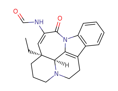 (+)-15,15a-didehydro-15-formamido-D-homoeburnamin-14-one