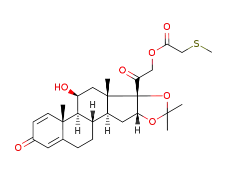 11β-Hydroxy-16α,17α-isopropylidenedioxy-21-(methylthio)acetoxy-1,4-pregnadiene-3,20-dione