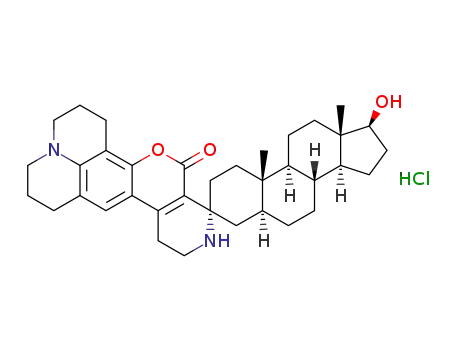 (3R,5S,10S,13S,17S)-17-hydroxy-10,13-dimethyl-1,2,2',3',4,5,6,7,8,8',9,9',1',11,12,12',13,13',14,15,16,17-docosahydro-7'H,11'H-spiro[cyclopenta[a]phenanthrene-3,4'-pyrido[3,2,1-ij]pyrido[4',3':4,5]pyrano[2,3-f ]quinolin]-5'(1'H)-one hydrochloride