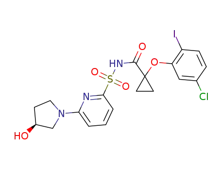 (S)-1-(5-chloro-2-iodophenoxy)-N-((6-(3-hydroxypyrrolidin-1-yl)pyridin-2-yl)sulfonyl)cyclopropanecarboxamide