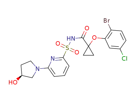 (S)-1-(2-bromo-5-chlorophenoxy)-N-((6-(3-hydroxypyrrolidin-1-yl)pyridin-2-yl)sulfonyl)cyclopropanecarboxamide