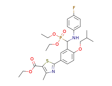 ethyl 2-(3-((diethoxyphosphoryl)((4-fluorophenyl)amino)methyl)-4-isobutoxyphenyl)-4-methylthiazole-5-carboxylate