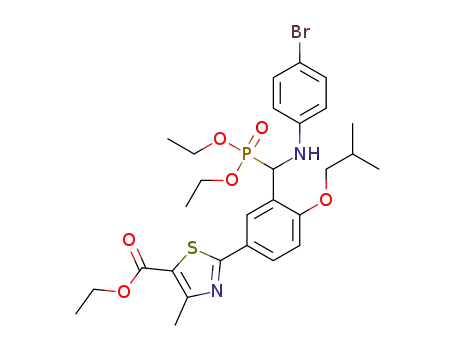 ethyl 2-(3-(((4-bromophenyl)amino)(diethoxyphosphoryl)methyl)-4-isobutoxyphenyl)-4-methylthiazole-5-carboxylate
