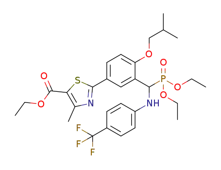 ethyl 2-(3-((diethoxyphosphoryl)((4-(trifluoromethyl)phenyl)amino)methyl)-4-isobutoxyphenyl)-4-methylthiazole-5-carboxylate