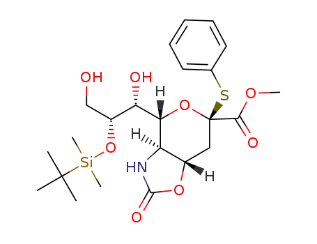 methyl (phenyl 5-amino-8-O-tert-butyldimethylsilyl-5-N,4-O-carbonyl-3,5-dideoxy-2-thio-D-glycero-β-D-galacto-2-nonulopyranosid)onate