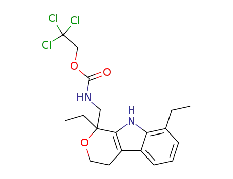 2,2,2-trichloroethyl ((1,8-diethyl-1,3,4,9-tetrahydropyrano[3,4-b]indol-1-yl)methyl)carbamate