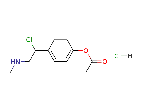 Molecular Structure of 14593-25-0 (4-[1-Chloro-2-(methylamino)ethyl]phenyl Acetate Hydrochloride)