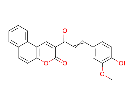 2-(3-(4-hydroxy-3-methoxyphenyl)acryloyl)-3H-benzocoumarin-3-one