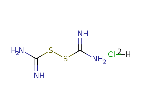 14807-75-1,Formamidine disulfide dihydrochloride,Formamidine,1,1'-dithiodi-, dihydrochloride (7CI,8CI);Thioperoxydicarbonimidic diamide([(H2N)C(NH)]2S2), dihydrochloride (9CI);1,1'-Dithiodiformamidinehydrochloride;C,C'-Dithiodiformamidinium dichloride;Diformamidine disulfidedihydrochloride;Dithiobis[diaminomethylcarbonium chloride];a,a'-Dithiobisformamidinium dichloride;Dithioformamidine dihydrochloride;