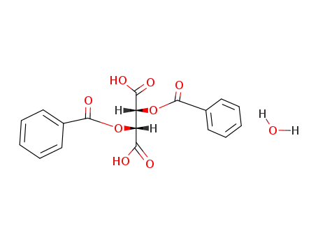 Molecular Structure of 62708-56-9 ((-)-Dibenzoyl-L-tartaric acid monohydrate)