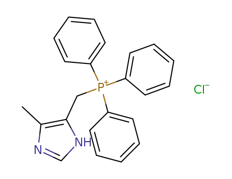 Molecular Structure of 63612-38-4 (Phosphonium, [(5-methyl-1H-imidazol-4-yl)methyl]triphenyl-, chloride)