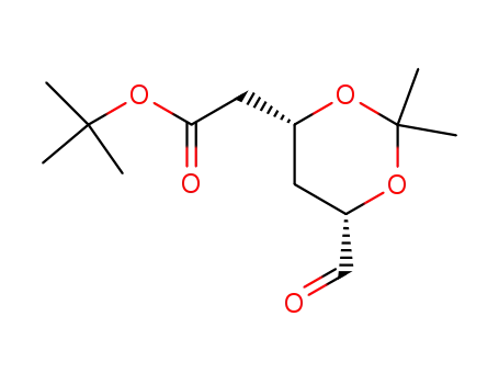 Molecular Structure of 124752-23-4 (tert-Butyl (4R-cis)-6-formaldehydel-2,2-dimethyl-1,3-dioxane-4-acetate)