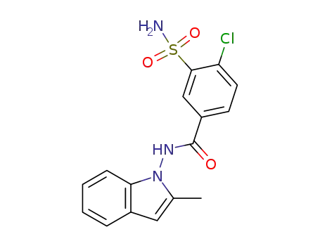 Molecular Structure of 63968-75-2 (INDAPAMIDE RELATED COMPOUND A (50 MG) (4-CHLORO-N-(2-METHYL-INDOL-1-YL)-3-SULFAMOYLBEN-ZAMIDE) (AS))