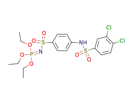 Molecular Structure of 93345-13-2 (Phosphorimidic acid,
[[4-[[(3,4-dichlorophenyl)sulfonyl]amino]phenyl]sulfonyl]-, triethyl ester)