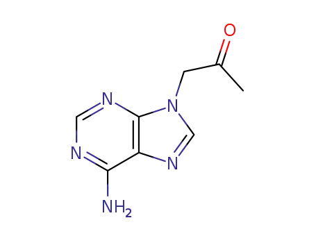 Molecular Structure of 105970-02-3 (2-Propanone, 1-(6-amino-9H-purin-9-yl)-)
