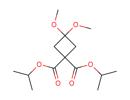 Molecular Structure of 115118-68-8 (Diisopropyl 3,3-dimethoxycyclobutane-1,1-dicarboxylate)
