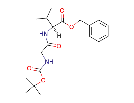 Molecular Structure of 66415-00-7 ((S)-benzyl 2-(2-(tert-butoxycarbonylaMino)acetaMido)-3-Methylbutanoate)