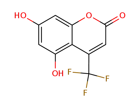 Molecular Structure of 82747-44-2 (2H-1-Benzopyran-2-one, 5,7-dihydroxy-4-(trifluoromethyl)-)