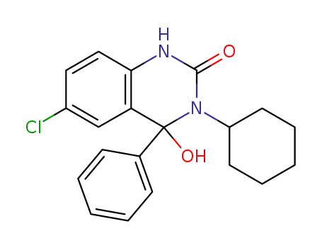 6-chloro-3-cyclohexyl-3,4-dihydro-4-hydroxy-4-phenyl-2(1H)-quinazolinone
