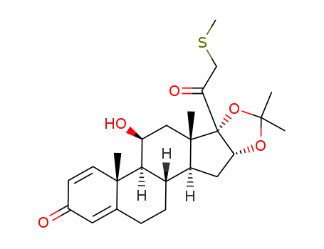 11-β-hydroxy-16α,17α-isopropylidenedioxy-21-methylthio-1,4-pregnadiene-3,20-dione