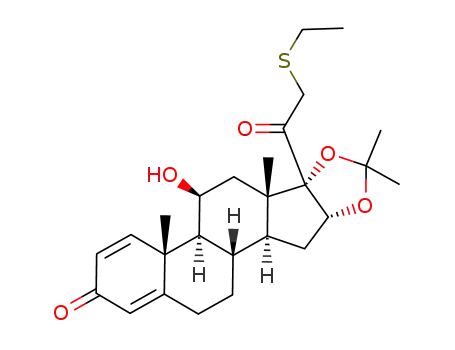 11-β-hydroxy-16α,17α-isopropylidenedioxy-21-ethylthio-1,4-pregnadiene-3,20-dione