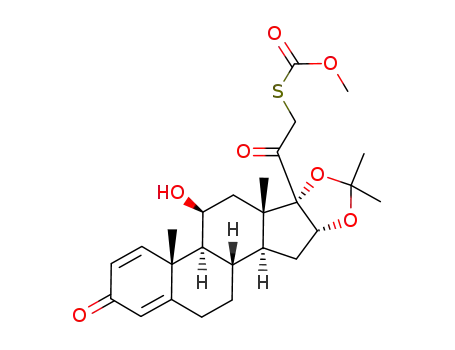 11-β-hydroxy-16α,17α-isopropylidenedioxy-21-methoxycarbonylthio-1,4-pregnadiene-3,20-dione