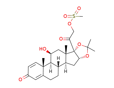 11β-hydroxy-16α,17α-isopropylidenedioxy-21-mesyloxy-1,4-pregnadiene-3,20-dione
