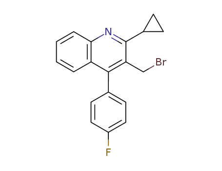 Molecular Structure of 154057-56-4 (3-(Bromomethyl)-2-cyclopropyl-4-(4'-fluorophenyl)quinoline)