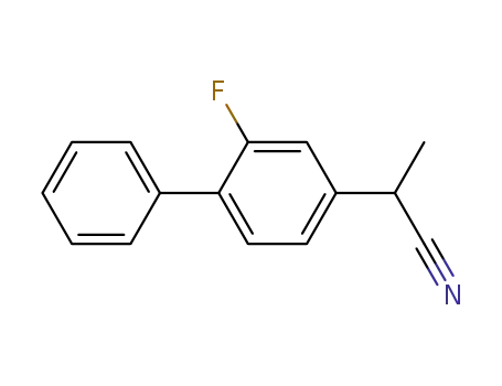 Molecular Structure of 74648-00-3 ([1,1'-Biphenyl]-4-acetonitrile, 2-fluoro-a-methyl-)
