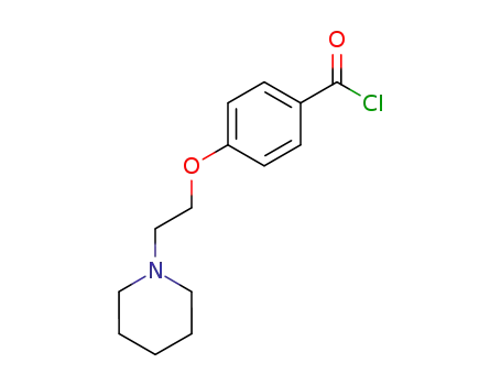 Molecular Structure of 166975-76-4 (4-(2-Piperidinoethoxy)benzoic acid hydrochloride)