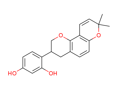 1,3-Benzenediol, 4-(3,4-dihydro-8,8-dimethyl-2H,8H-benzo(1,2-b:3,4-b')dipyran-3-yl)-, (R)-(59870-68-7)