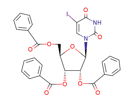 (2R,3R,4R,5R)-2-((benzoyloxy)methyl)-5-(5-iodo-2,4-dioxo-3,4-dihydropyrimidin-1(2H)-yl)tetrahydrofuran-3,4-diyl dibenzoate