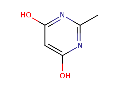 Molecular Structure of 1194-22-5 (4,6-Dihydroxy-2-methylpyrimidine)