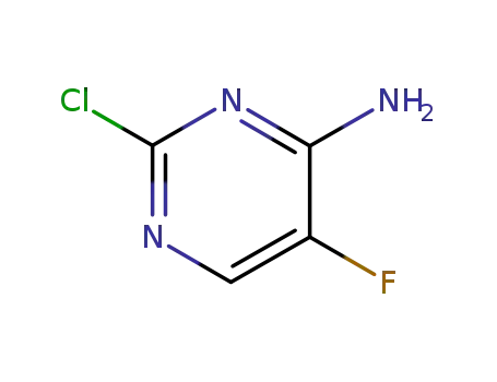 Molecular Structure of 155-10-2 (4-Amino-2-chloro-5-fluoropyrimidine)