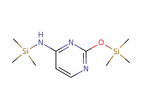 Molecular Structure of 18037-10-0 (N-(Trimethylsilyl)-2-[(trimethylsilyl)oxy]pyrimidin-4-amine)