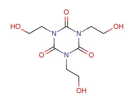 839-90-7,1,3,5-Tris(2-hydroxyethyl)cyanuric acid,N,N',N''-Tris(2-hydroxyethyl) isocyanurate;NF-SE;NSC 11680;THEIC;THEIC-G;Tanac;Theic P;Theic PW;Tris(2-hydroxyethyl) isocyanurate;Tris(hydroxyethyl) isocyanurate;Tris(b-hydroxyethyl) isocyanurate;s-Triazine-2,4,6(1H,3H,5H)-trione,1,3,5-tris(2-hydroxyethyl)- (8CI);1,3,5-Tris(2-hydroxyethyl) isocyanurate;1,3,5-Tris(2-hydroxyethyl)-1,3,5-triazine-2,4,6(1H,3H,5H)-trione;1,3,5-Tris(2-hydroxyethyl)-1,3,5-triazine-2,4,6-trione;Isocyanuric acid tris(2-hydroxyethyl)ester;