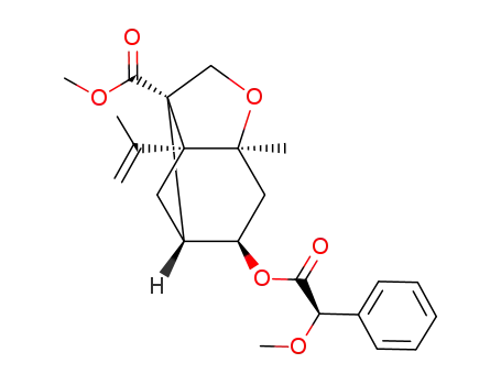 (1S,3aS,5R,6R,7aR)-7a-Isopropenyl-5-((R)-2-methoxy-2-phenyl-acetoxy)-3a-methyl-hexahydro-3-oxa-1,6-cyclo-indene-1-carboxylic acid methyl ester