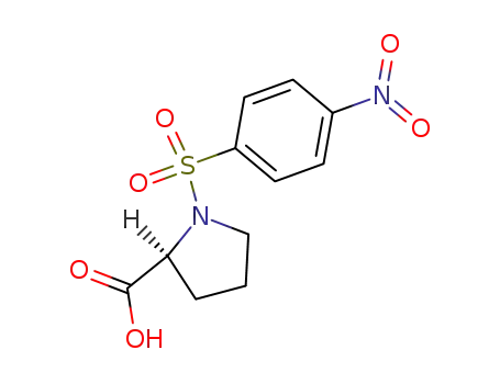 Molecular Structure of 88867-96-3 (1-[(4-NITROPHENYL)SULFONYL]PYRROLIDINE-2-CARBOXYLIC ACID)