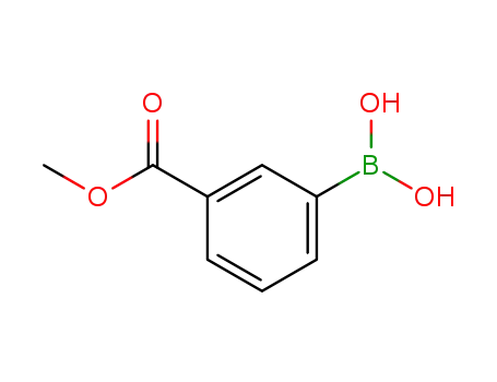 Molecular Structure of 99769-19-4 (3-Methoxycarbonylphenylboronic acid)