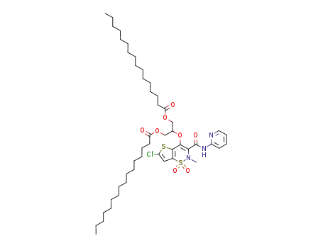 6-chloro-2-methyl-4-<2-(1,3-dipalmitoyloxy)propyloxy>-N-2-pyridinyl-2H-thieno<2,3-e>-1,2-thiazine-3-carboxamide 1,1-dioxide