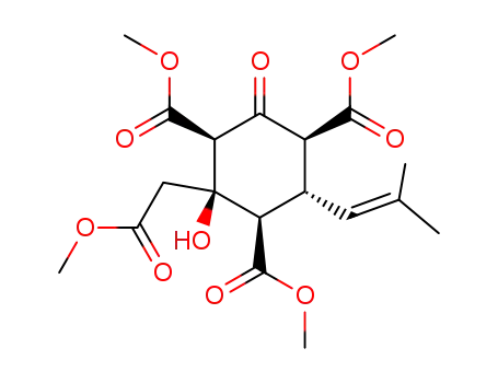 3-hydroxy-2,4,6-tris(methoxycarbonyl)-3-[(methoxycarbonyl)methyl]-5-(2-methyl-1-propenyl)cyclohexanone